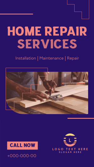 Simple Home Repair Service Instagram story Image Preview