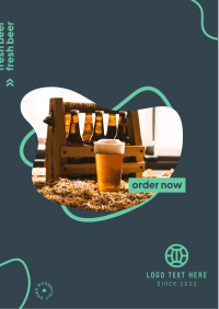 Fresh Beer Order Now Poster Design