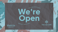 We're Open Crumpled Paper Animation Preview