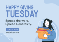 Spread Generosity Postcard Image Preview