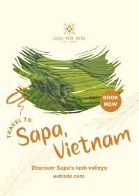 Sapa Vietnam Travel Flyer Design