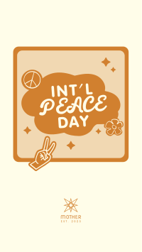 Peace Day Text Badge Facebook story Image Preview