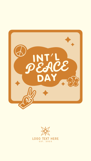 Peace Day Text Badge Facebook Story Image Preview