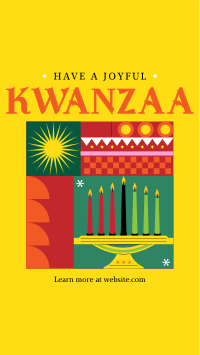 Geometric Kwanzaa Facebook story Image Preview