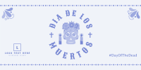 Sugar Skull and Flowers Twitter post Image Preview