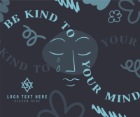 Be Kind To Your Mind Facebook Post Design