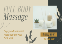 Relaxing Massage Therapy Postcard Image Preview