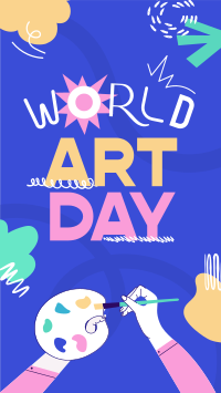 Quirky World Art Day Facebook Story Image Preview