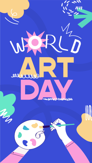 Quirky World Art Day Facebook story Image Preview