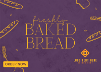 Bread and Wheat Postcard Design