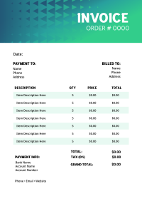 Stylish Office Patterns Invoice Design