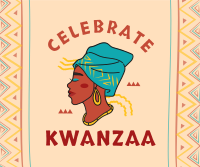 Kwanzaa African Woman Facebook Post Design