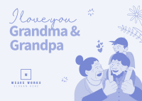 Grandparents Day Letter Postcard Image Preview