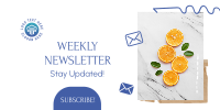 Wellness Weekly Newsletter Twitter Post Design