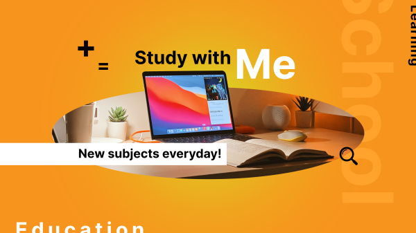 Study With Me YouTube Banner Design Image Preview