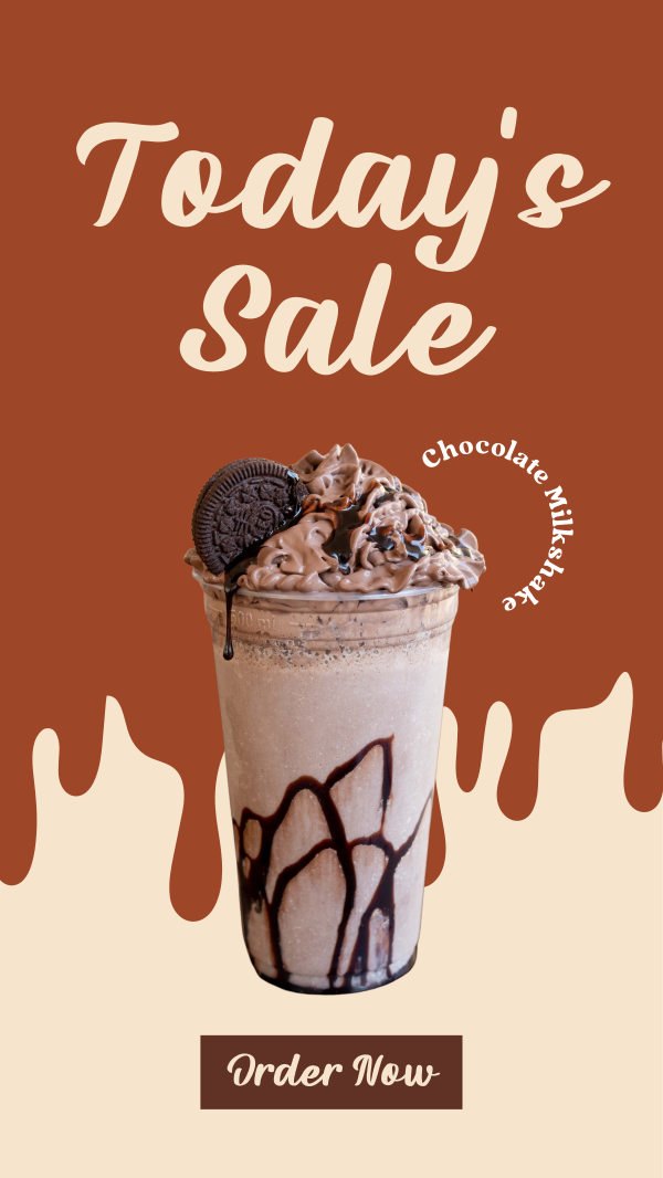 Enjoy a Choco Shake! Facebook Story Design Image Preview