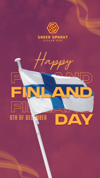 Simple Finland Indepence Day TikTok Video Image Preview