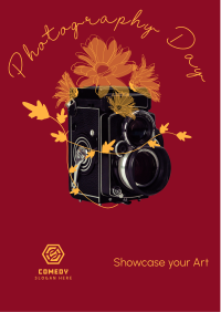 Old Camera and Flowers Flyer Image Preview