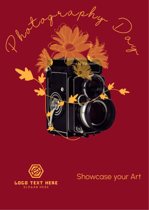 Old Camera and Flowers Flyer Image Preview