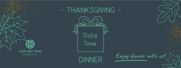 Thanksgiving Dinner Party Facebook Cover Design Image Preview