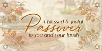 Rustic Passover Greeting Twitter post Image Preview