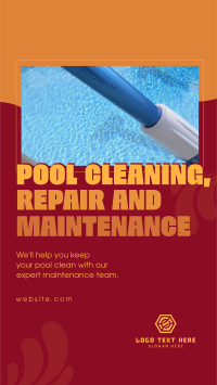 Pool Cleaning Services Facebook Story Design