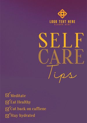 Minimalist Self-Care Flyer Image Preview