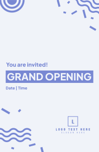 Confetti Opening Invitation Design