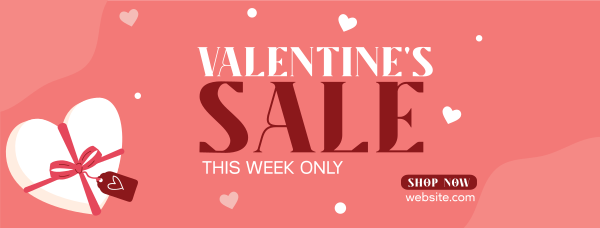 Valentine Week Sale Facebook Cover Design Image Preview