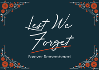 Forever Remembered Postcard Image Preview