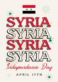 Syria Independence Day Poster Design