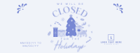 Closed for the Holidays Facebook Cover Image Preview