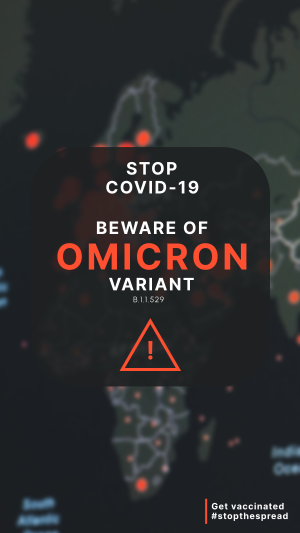 Beware Of Omicron Facebook story Image Preview