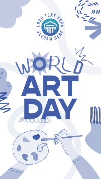 Quirky World Art Day TikTok video Image Preview