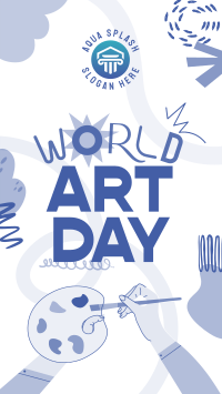 Quirky World Art Day TikTok Video Image Preview