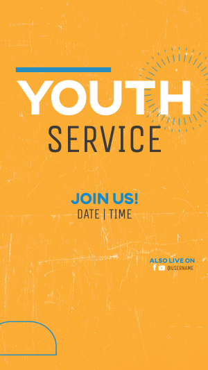 Youth Service Facebook story Image Preview