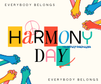 Fun Harmony Day Facebook Post Design