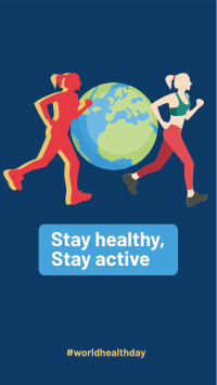 World Health Fitness Facebook Story Design