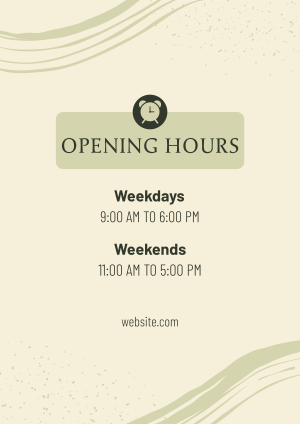 New Opening Hours Flyer Image Preview