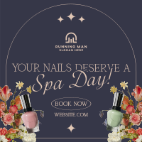 Floral Nail Services Instagram Post Design