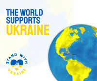 The World Supports Ukraine Facebook Post Design