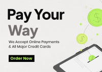 Digital Online Payment Postcard Image Preview