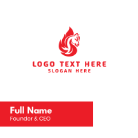 Flame Horse Gaming Business Card Design