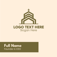 Bronze Religious Church Business Card Design