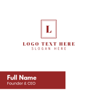 Red C  Monogram Business Card Design