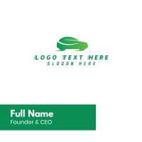 Green Leaf Car Business Card Design