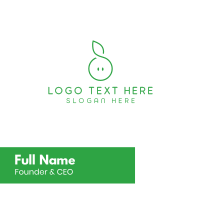 Green Leaf Circle  Business Card Design