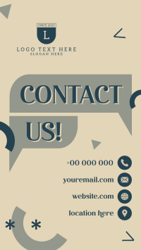 Business Contact Details Facebook Story Design