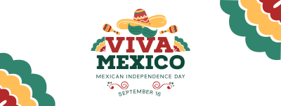 Viva Mexico Sombrero Facebook cover Image Preview