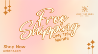 Sparkly Shipping Promo Facebook Event Cover Design